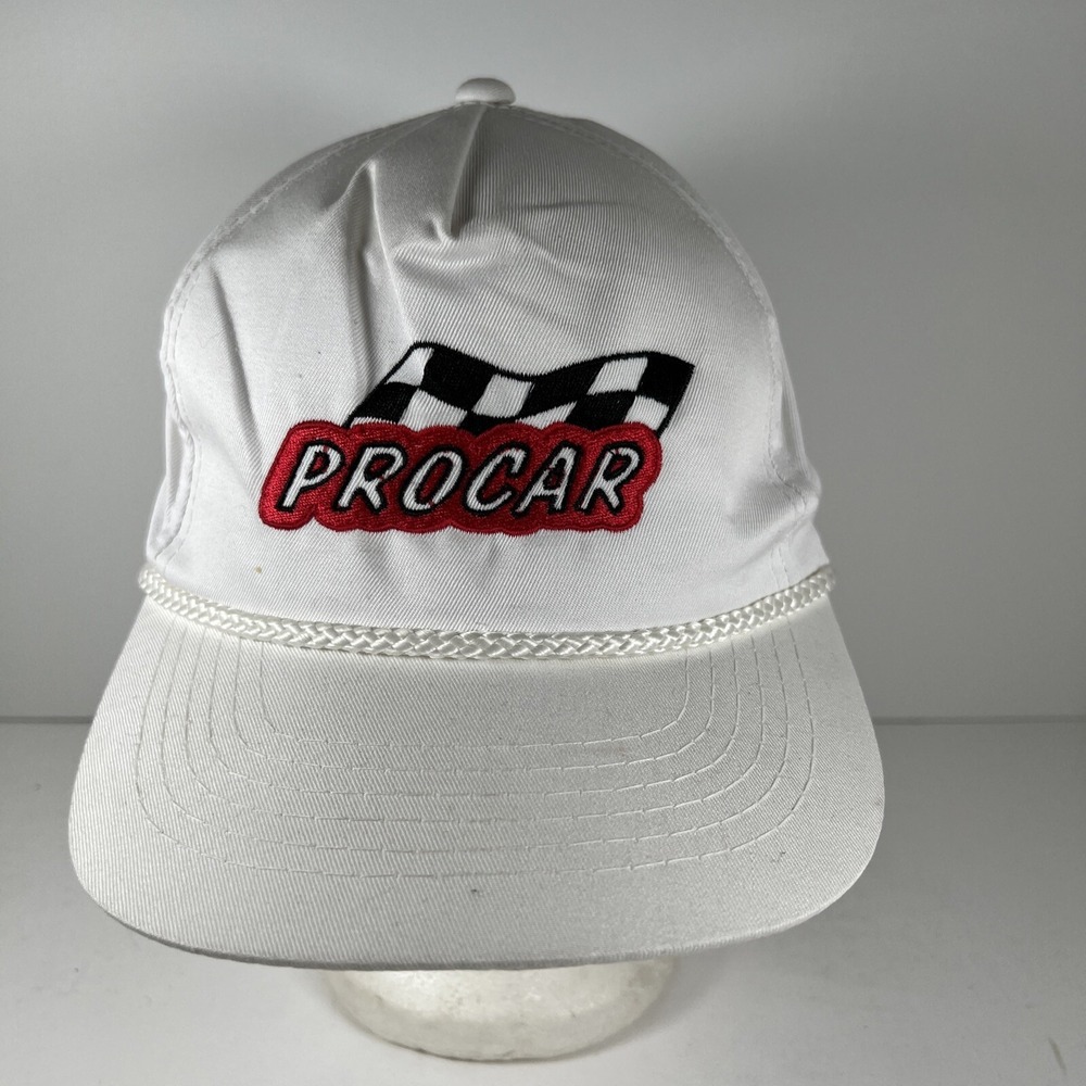 Youngan Procar Hat Racing NWOT‎ OSFA SNAPBACK EMBROIDERED WHITE